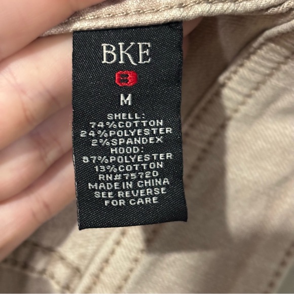 Vtg Denim Jean Vest Button Accent Zipper Pockets Size Medium Taupe Tanish Grey - Picture 6 of 7